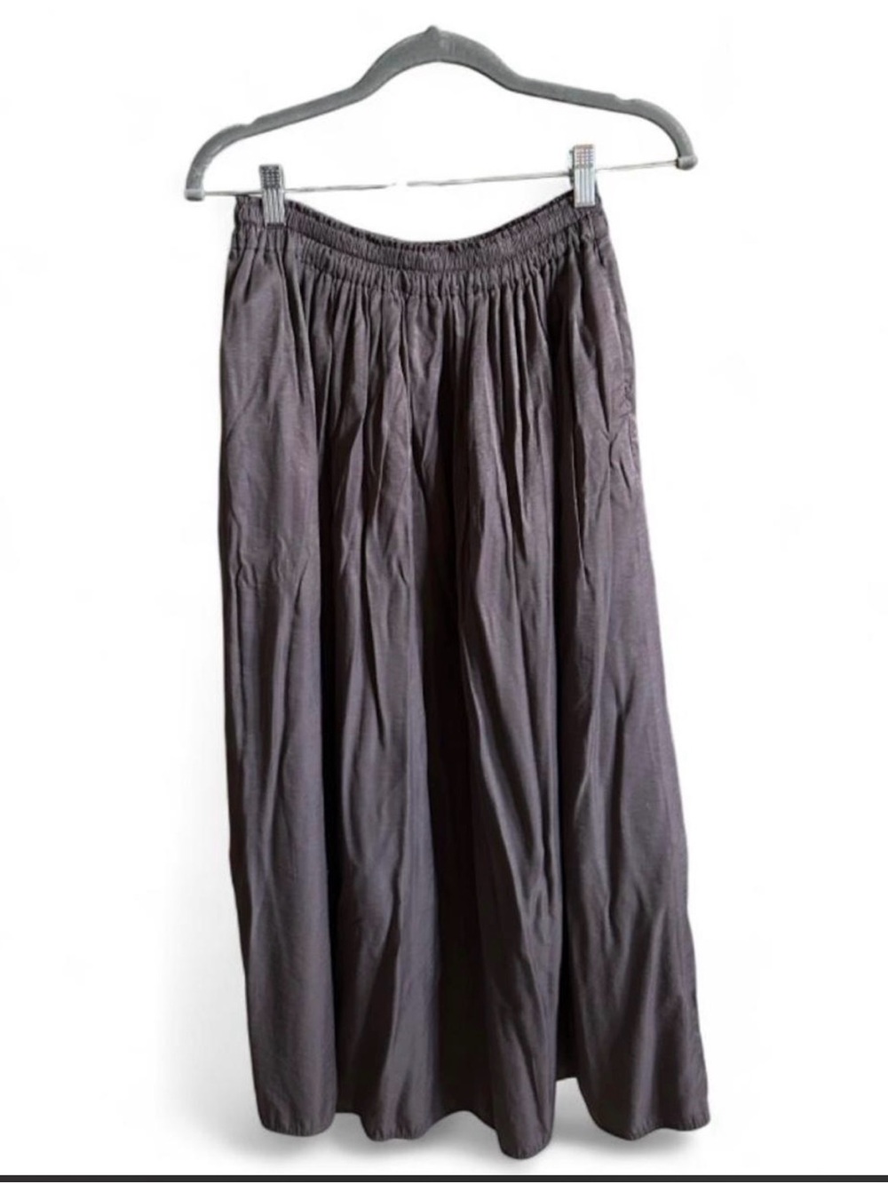 Uniqlo Gray Elastic Waist Maxi Skirt